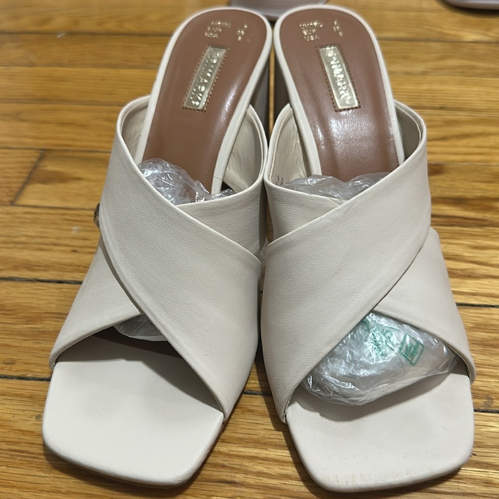 Primark faux leather block heel sandal. Ivory, bought for a wedding worn 1x